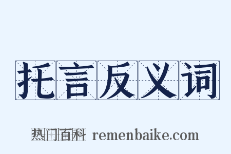托言反义词是什么意思的图片